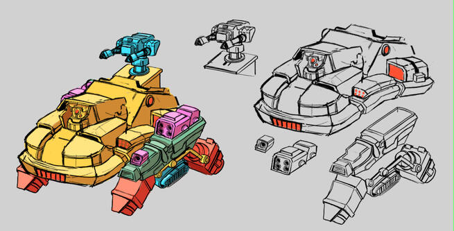 Armor Tank Concept Art - Air Raid Defense, RIVAL ARTS STUDIO
