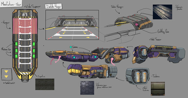 Messofortress Concept Art - Air Raid Defense, RIVAL ARTS STUDIO